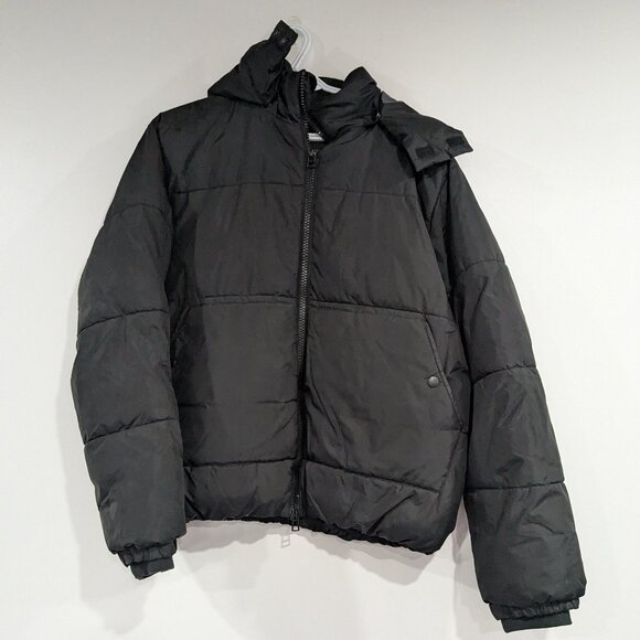 LCKR Foot Locker Hooded Synthetic Fill Puffer Jacket Black Size Small - Picture 1 of 5